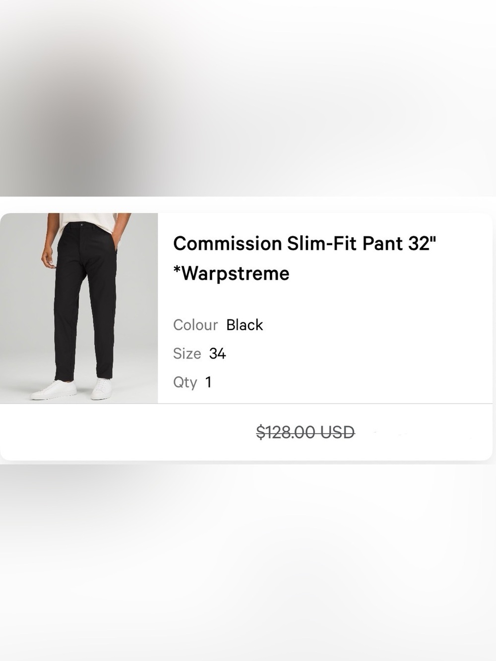 Commission Slim-Fit Pant 32" *Warpstreme in Black